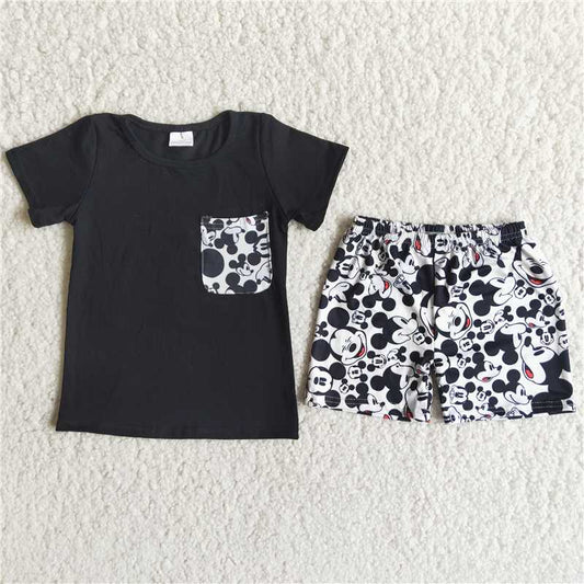 A16-24  Baby boys cartoon mouse pocket set