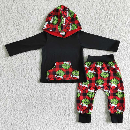 6 A10-29 Grinch Hoodie Set
