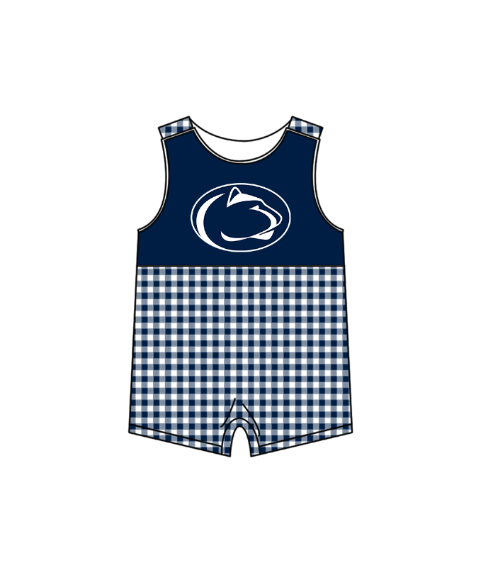 CUSTOM MOQ 5 Sibling Boys Baby Girls Blue Top Shorts Clothes Set Knee Length Dress Rompers