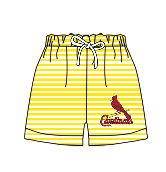 CUSTOM MOQ 5 Cute Comfortable Clothing For Kids Baby Kids Summer Yellow Bottom Team Shorts