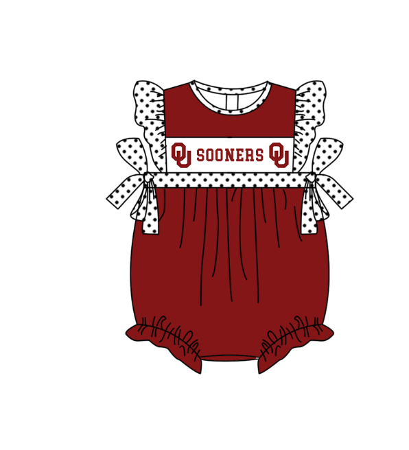 CUSTOM MOQ 5 Sibling Baby Kids Red Polka Dots Top Shorts Clothes Set Knee Length Dress Rompers