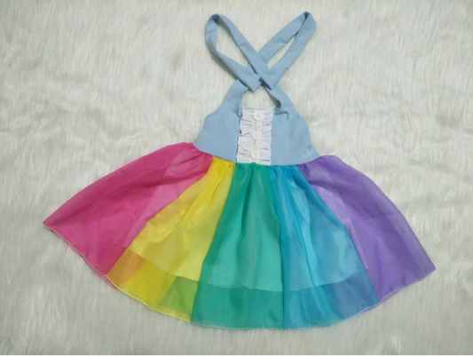 A11-5  Beautiful colorful chiffon dress