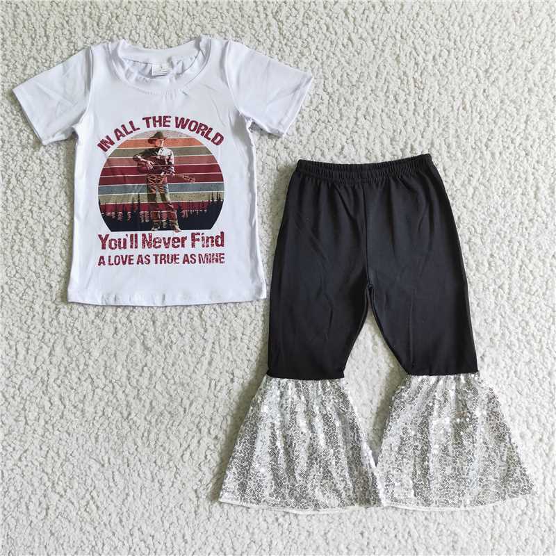 A8-17 Girl Guitar Music Sequin Outfit