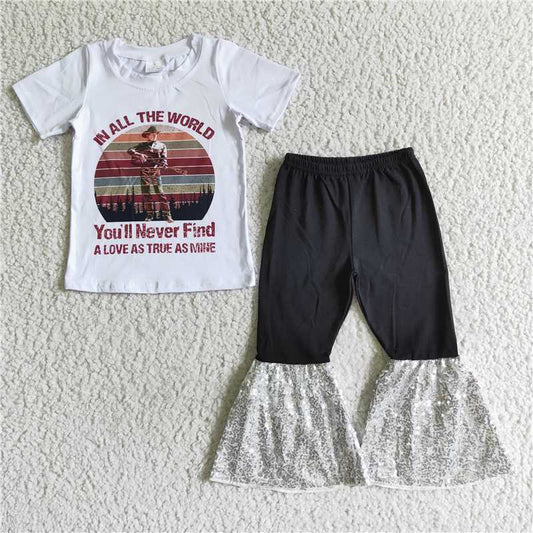 A8-17 Girl Guitar Music Sequin Outfit