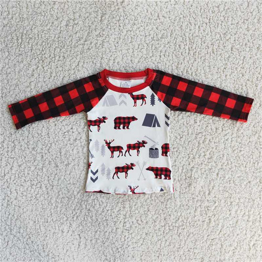 6 A30-1-1  Boys Christmas Bear shirts