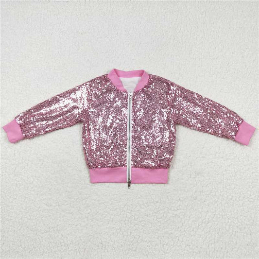GT0541  Baby Girls Concert Wear Singer Sparkle Sequin Cardigan Jackets