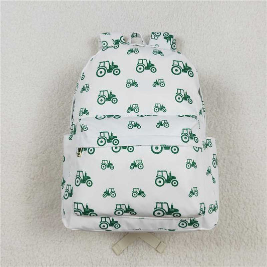 USA Shop (in stock)BA0222  Baby Kids Boys Green Tractor Backpack Zip Back Bags
