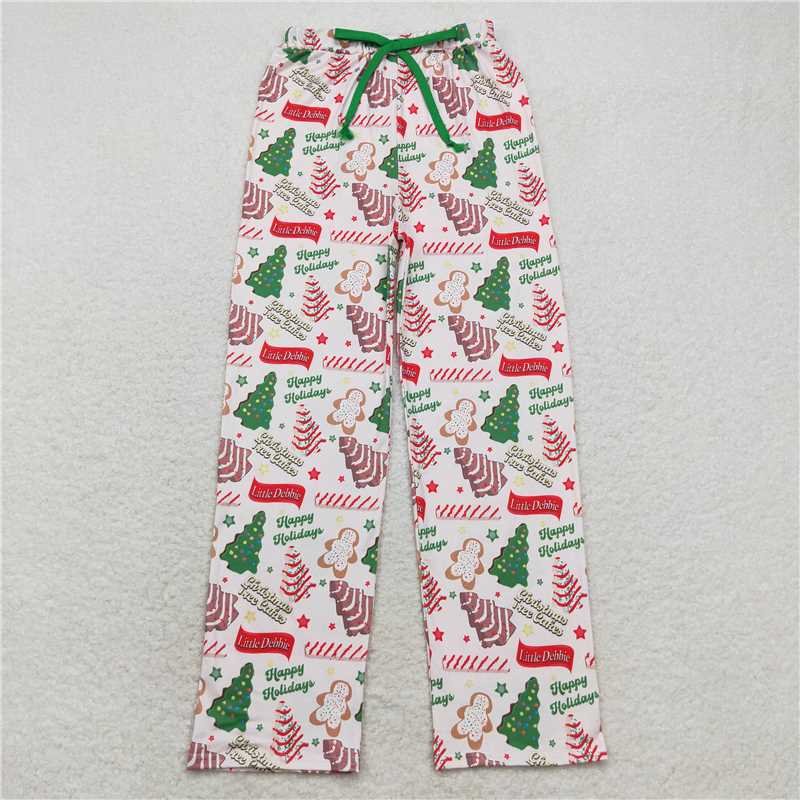 Adults Christmas drawstring straight trousers