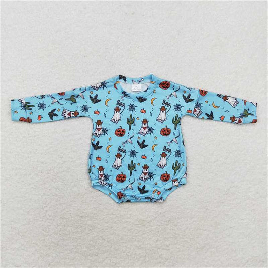 RTS LR1449 boo ghost cactus blue long-sleeved jumpsuit