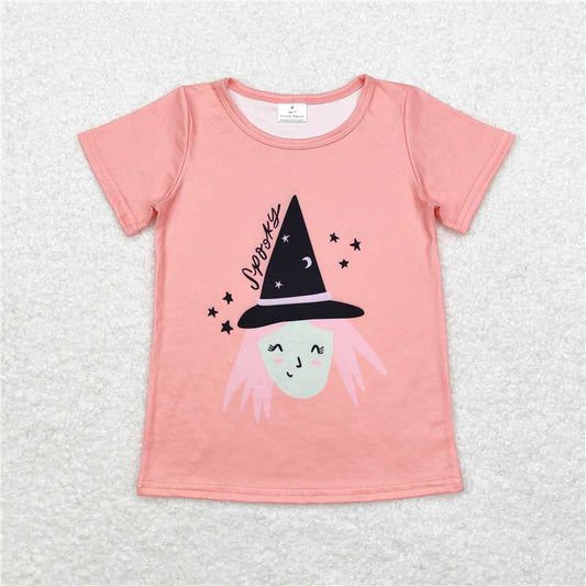 GT0697 Baby Girls Halloween Witch Short Sleeve Top pre-order