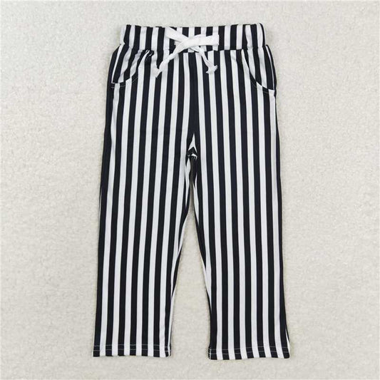 P0588  Baby Girls Black Stripes Bottom Pants