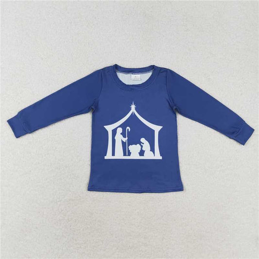 BT0774  Baby Girls Boys Sibling Nativity Long Sleeve Tee Shirts Tops