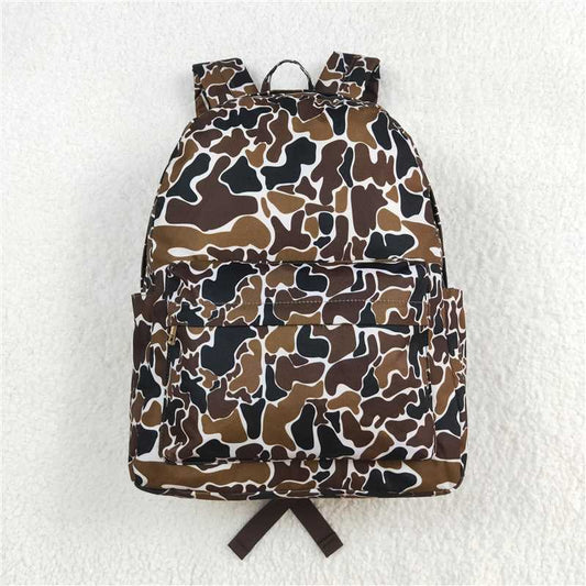 USA Shop (in stock)BA0236 Baby Kids Boys Brown Camo Backpack Zip Back Bags