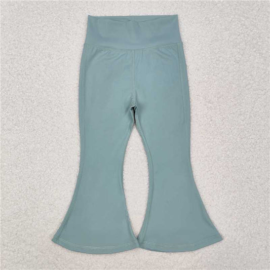 P0575  Baby Girls Green Yoga Active Wear Bell Bottom Pants