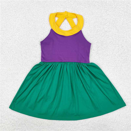 GSD1433 Baby Girls Purple Mardi Gras Active Wear Athletic Dresses