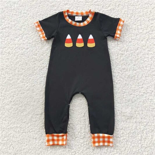 SR0400 Baby Boys Halloween Candy Ruffle Rompers