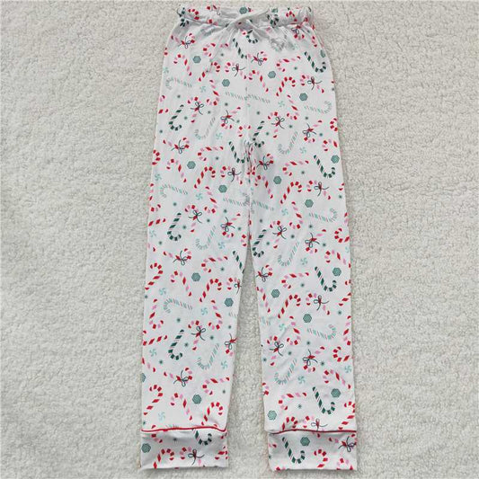P0223  Adult Women Christmas Candy Cane Pants Pajamas