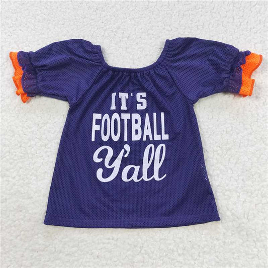 GT0275  Purple it's football y'all girls team shirt
