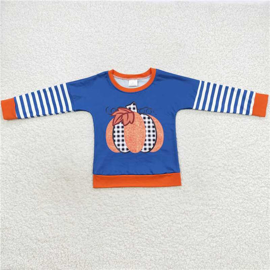 BT0243 Baby Kids Fall Pumpkin Tee Shirts Tops