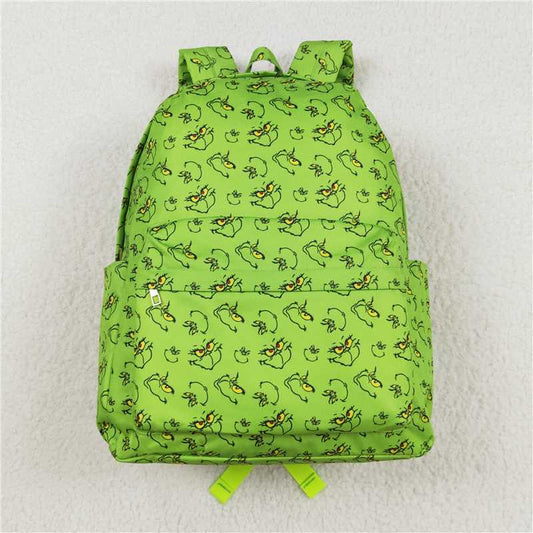 BA0119  Baby Kids Children Green Face Christmas Back Bags