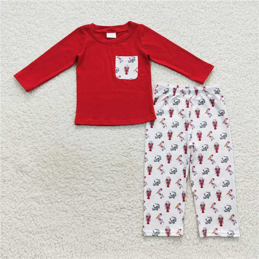 BLP0300Christmas hat duck crawfish kids boy clothing