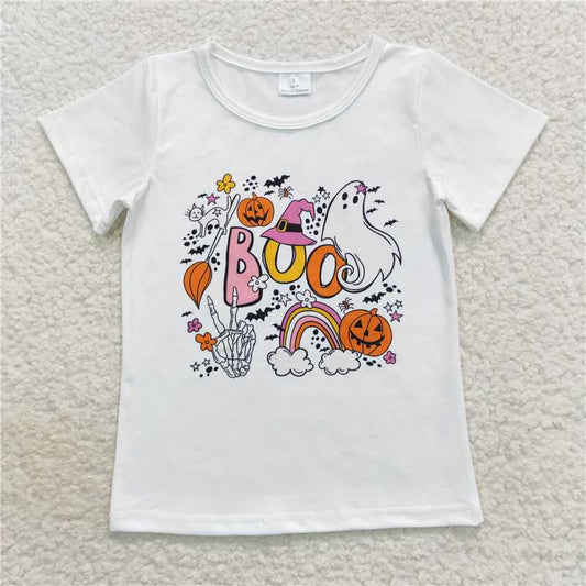 GT0291 Halloween Ghost Boo Short Sleeve T-shirt