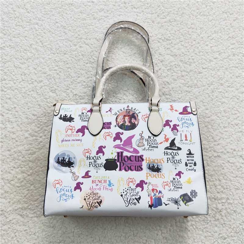 BA0134  Witches girls Halloween tote bag