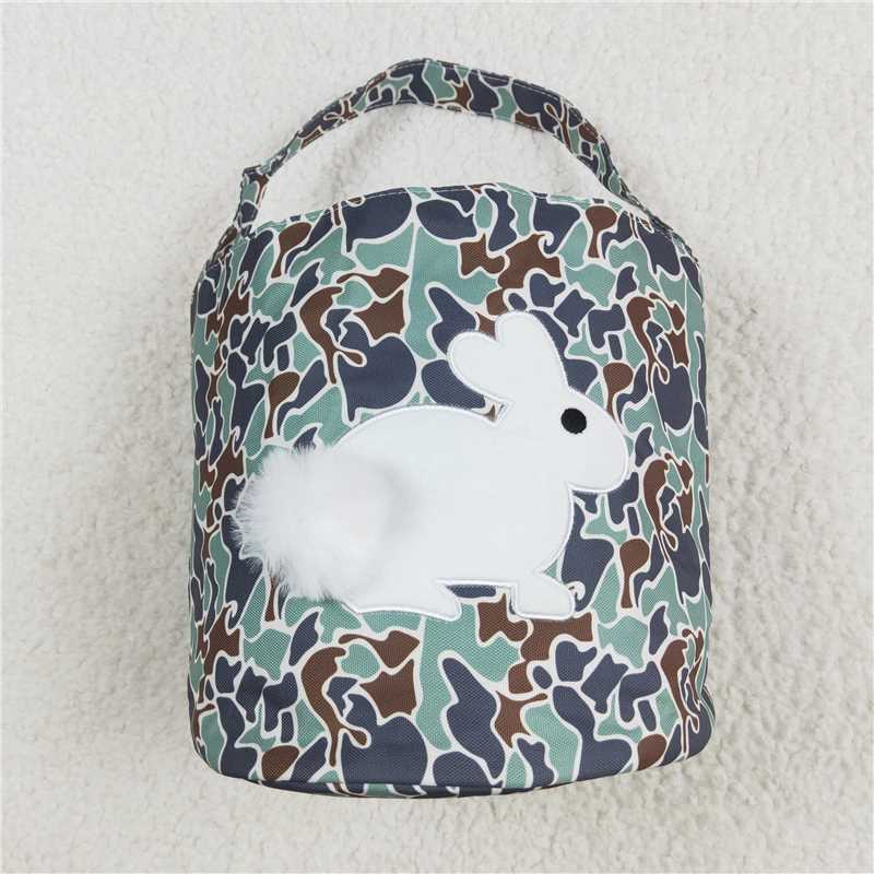 BA0157 Baby Kids Easter Camo Rabbit Basket Bags