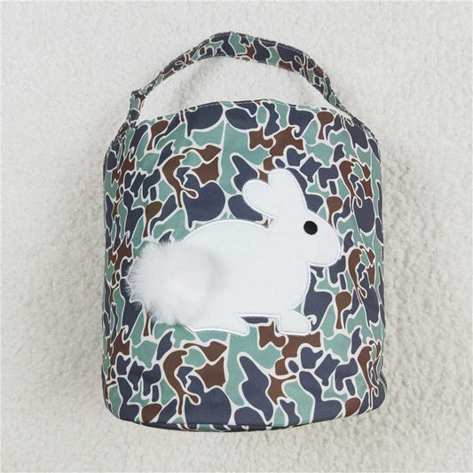 BA0157 Baby Kids Easter Camo Rabbit Basket Bags