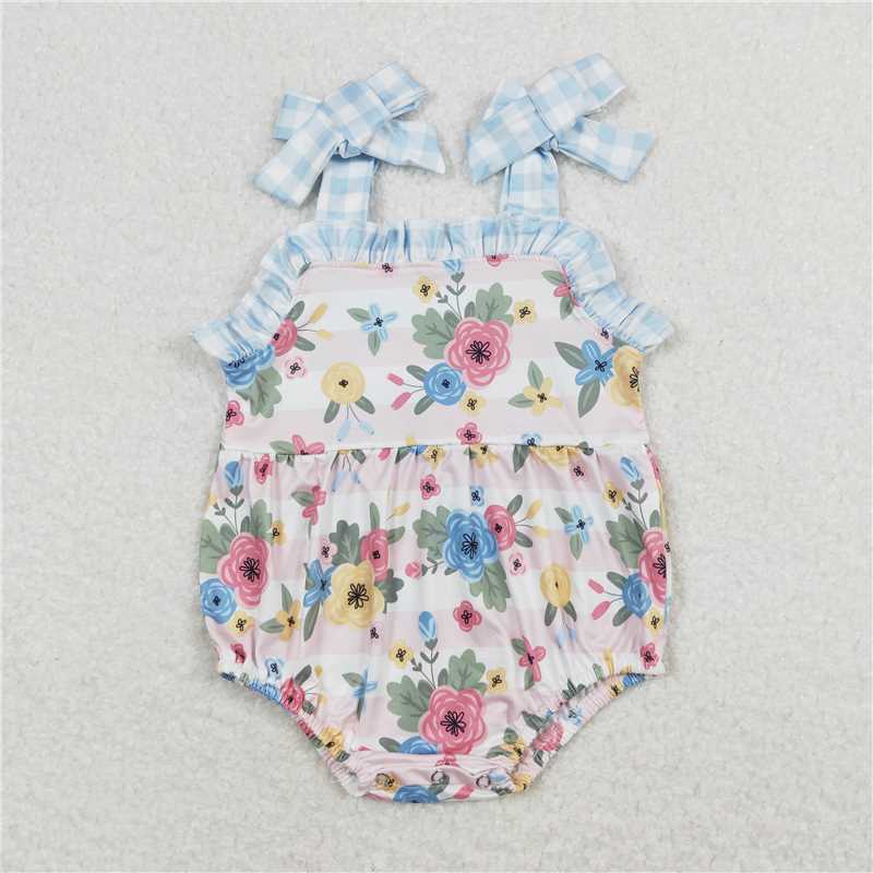 SR0970 Baby Girls Pink Stripes Flowers Sister Sibling Designs Clothes Sets