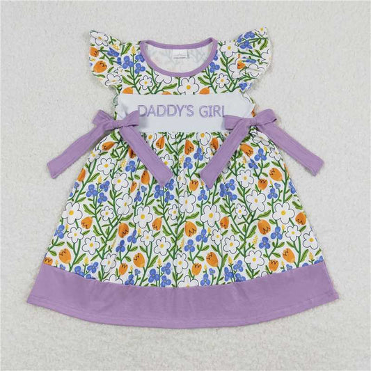 GSD0753  Lavender floral daddy's girl children dresses