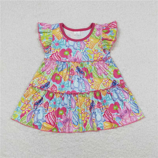 GT0471  Flutter sleeves ice cream koala girls summer shirt