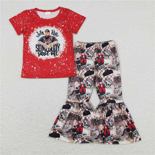 GSPO1489 Jelly roll red short-sleeved plaid trousers suit