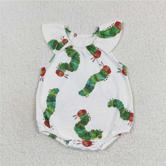 SR1610  Baby Girls Caterpillar Sibling Rompers Dresses