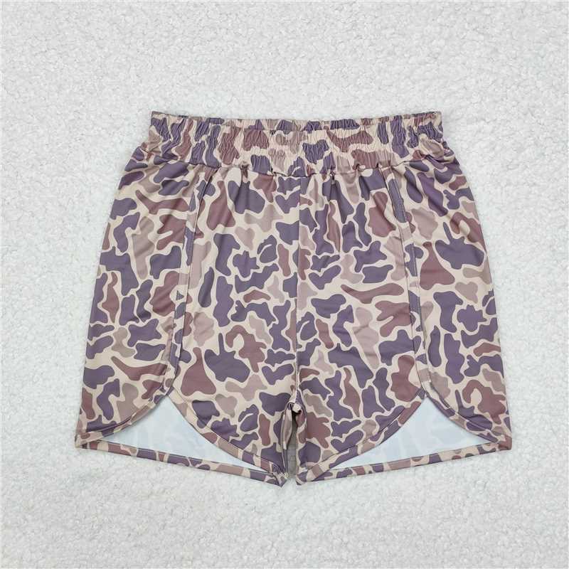 SS0374  Adult Women Grey Camo Hunting Summer Shorts