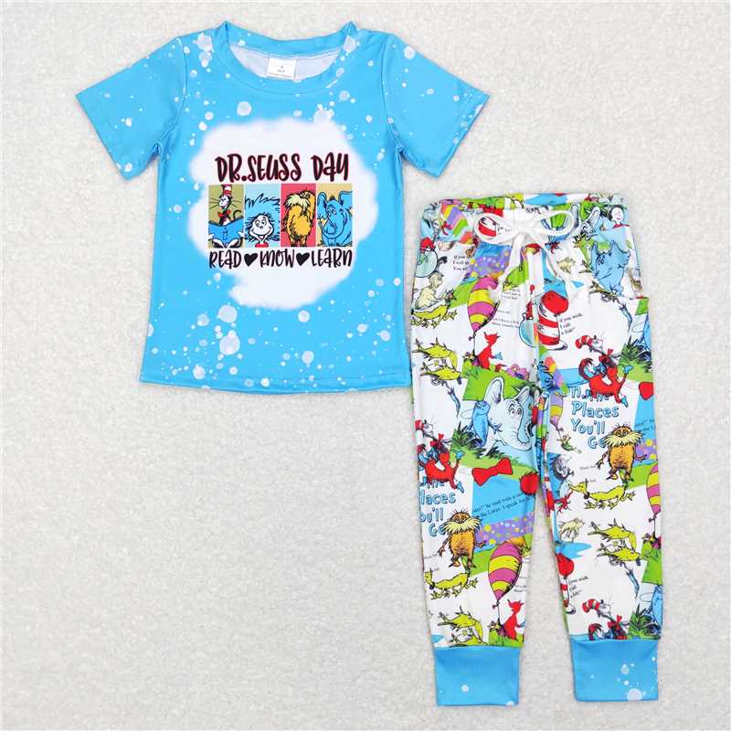 BSPO0241 Baby Girls Boys Dr Reading Day Top Pants Sibling Clothes Sets