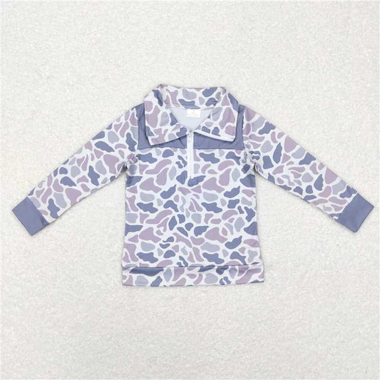 BT0467  Sibling Baby Boys Camouflage Hunting Season Zip Pullovers Tops