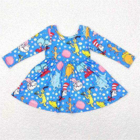 GLD0458  Baby Girls Dr Reading Hats Blue Color Sibling Designs