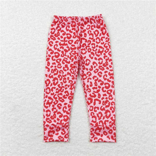 P0386  Baby Girls Toddler Pink Leopard Elastic Pants