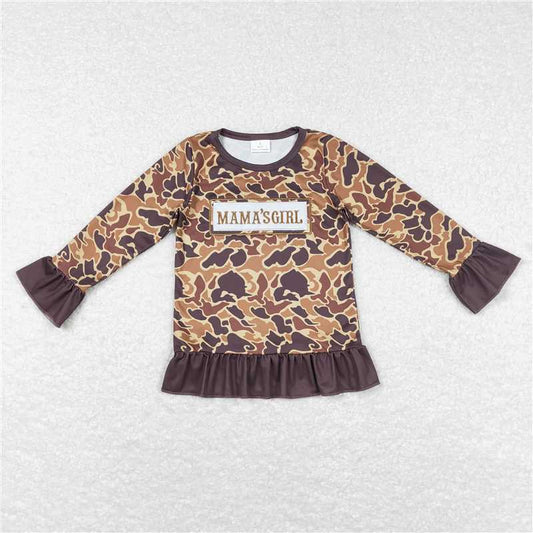 GT0405 Baby Girls Boys Camo Mother Father Day Long Sleeve Tee Shirts Tops