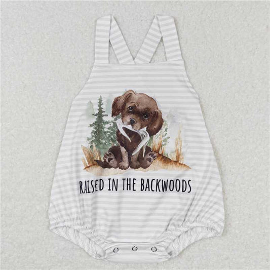 SR0659 Baby Infant Boys Dog Fishing Rompers