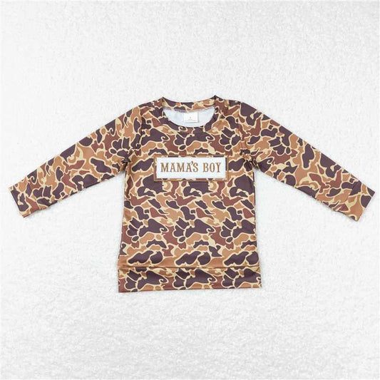 BT0476  Baby Girls Boys Camo Mother Father Day Long Sleeve Tee Shirts Tops