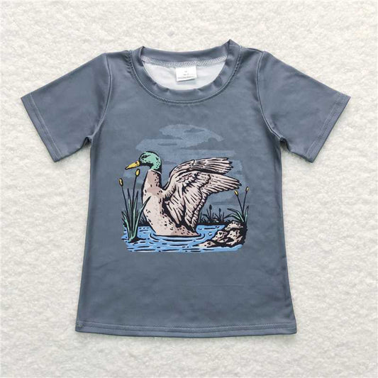 BT0508 Baby Boys Hunting Mallard Duck Short Sleeve Tee Shirts Tops