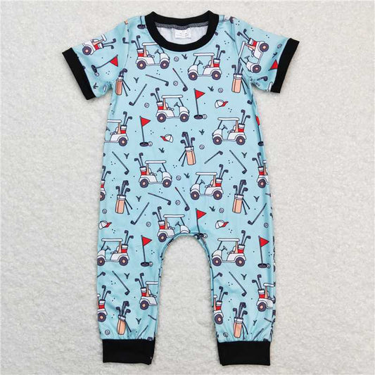 SR0529 Baby Boys Golf Short Sleeve Rompers
