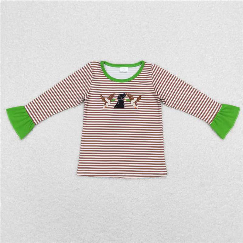 GT0367 Baby Girls Duck Hunting Long Sleeve Tee Shirts Tops