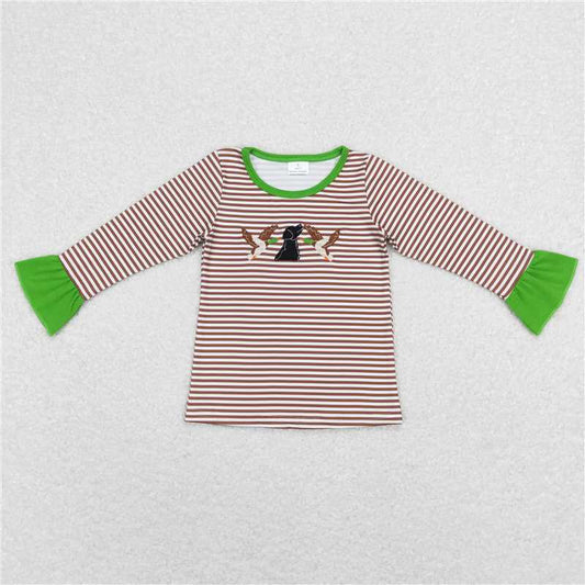 GT0367 Baby Girls Duck Hunting Long Sleeve Tee Shirts Tops