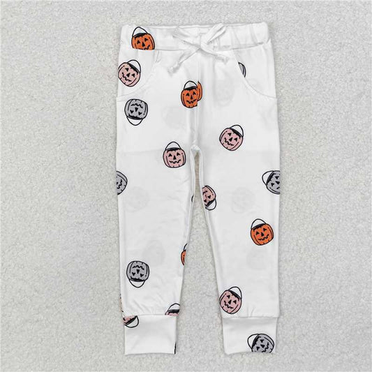 P0514  Baby Boys Halloween Pumpkin Basket Pants