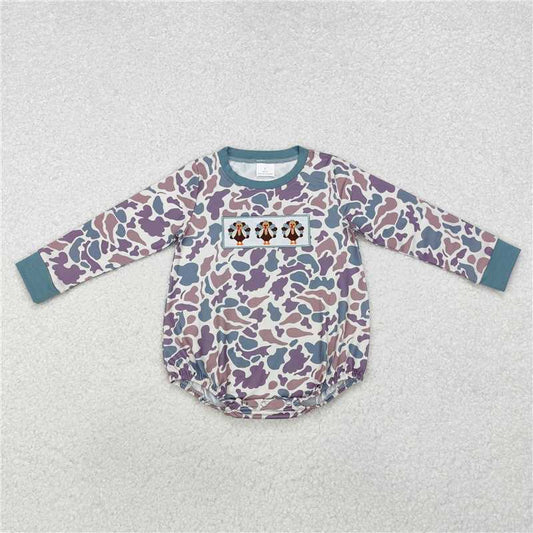 RTS LR1847 Embroidered turkey camouflage beige long-sleeved jumpsuit