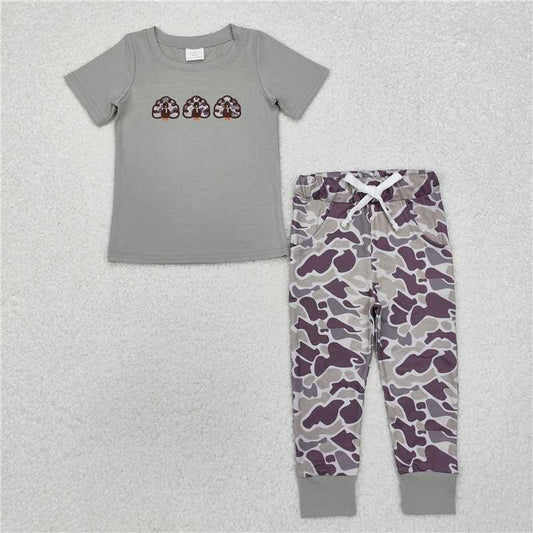 BSPO0482 Baby Boys Thanksgiving Turkey Top Camo Pants Clothes Sets