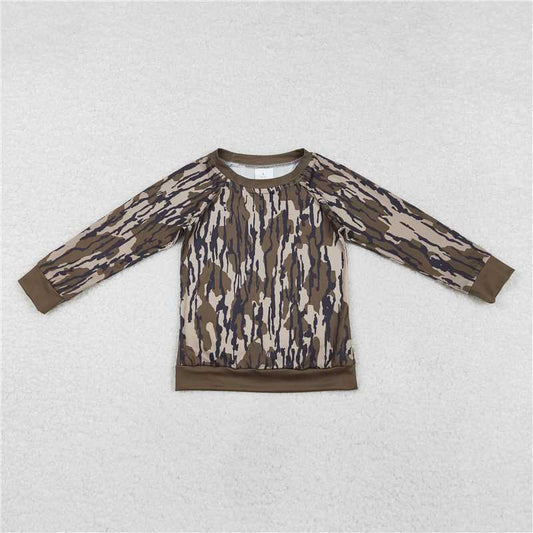 BT0882  Baby Boys Bottomland Camo Long Sleeve Tee Shirts Tops Preorder